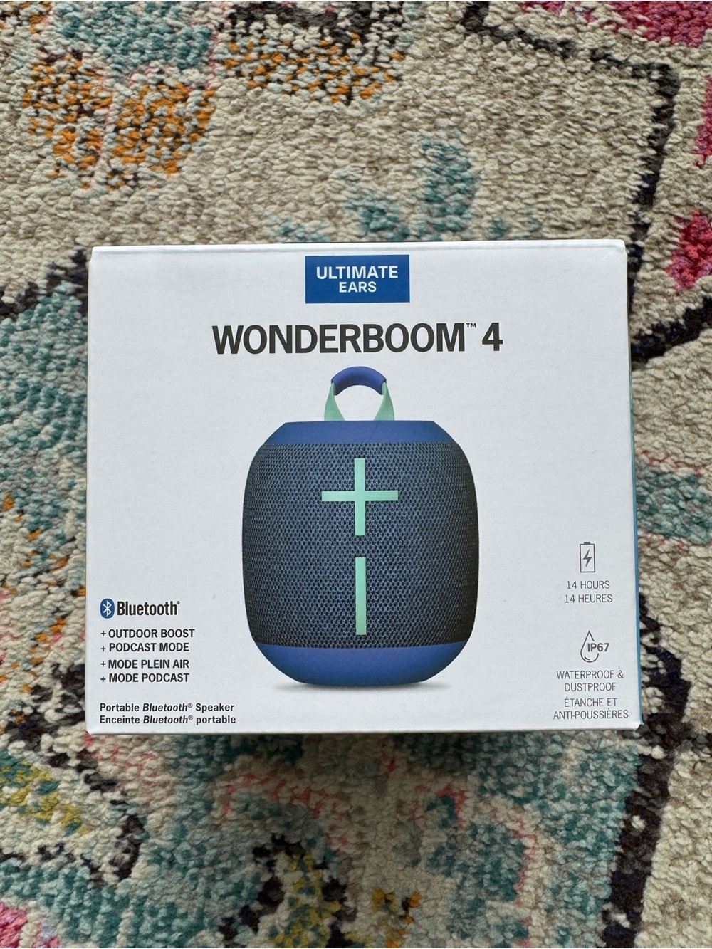Ultimate Ears Wonderboom 4 Bluetooth Speaker - Blue with Mint Accents